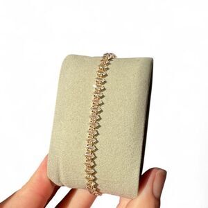 Gold CZ Tennis Bracelet Women's 6.5"